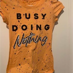 Wonder Nation Orange Fitted Graphic Tee‎ Short Sleeve